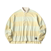 Kapital Jail Border Jersey Big Rugby Shirt Yellow Green