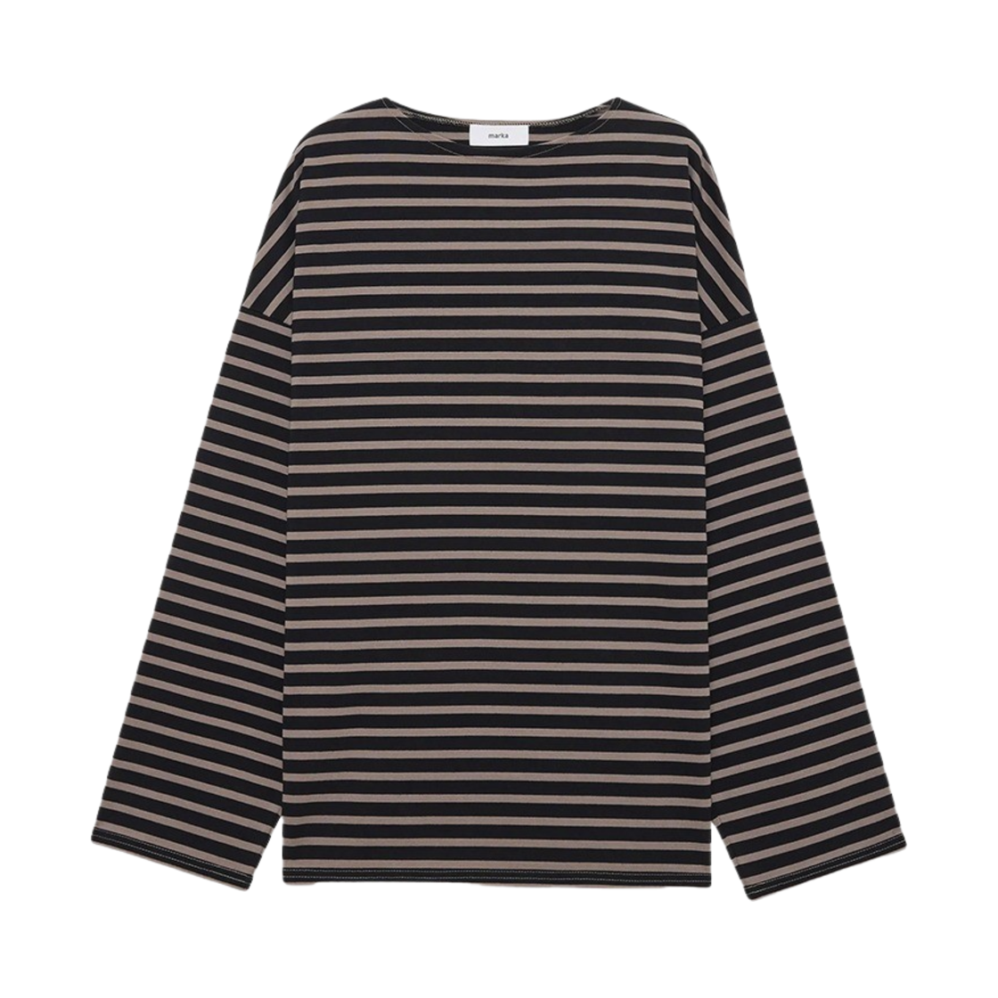 마카 바스크 셔츠 블랙 그레이(Marka Basque Shirt Black Grey)