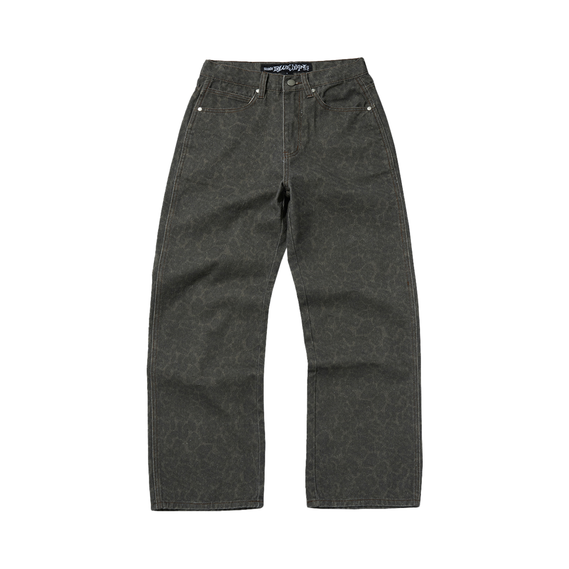 SDESBO109BK Suade Leopard Jean Black