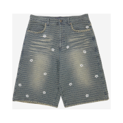 NICK GEAR x Penfield Flower Bermuda Denim Shorts Indigo