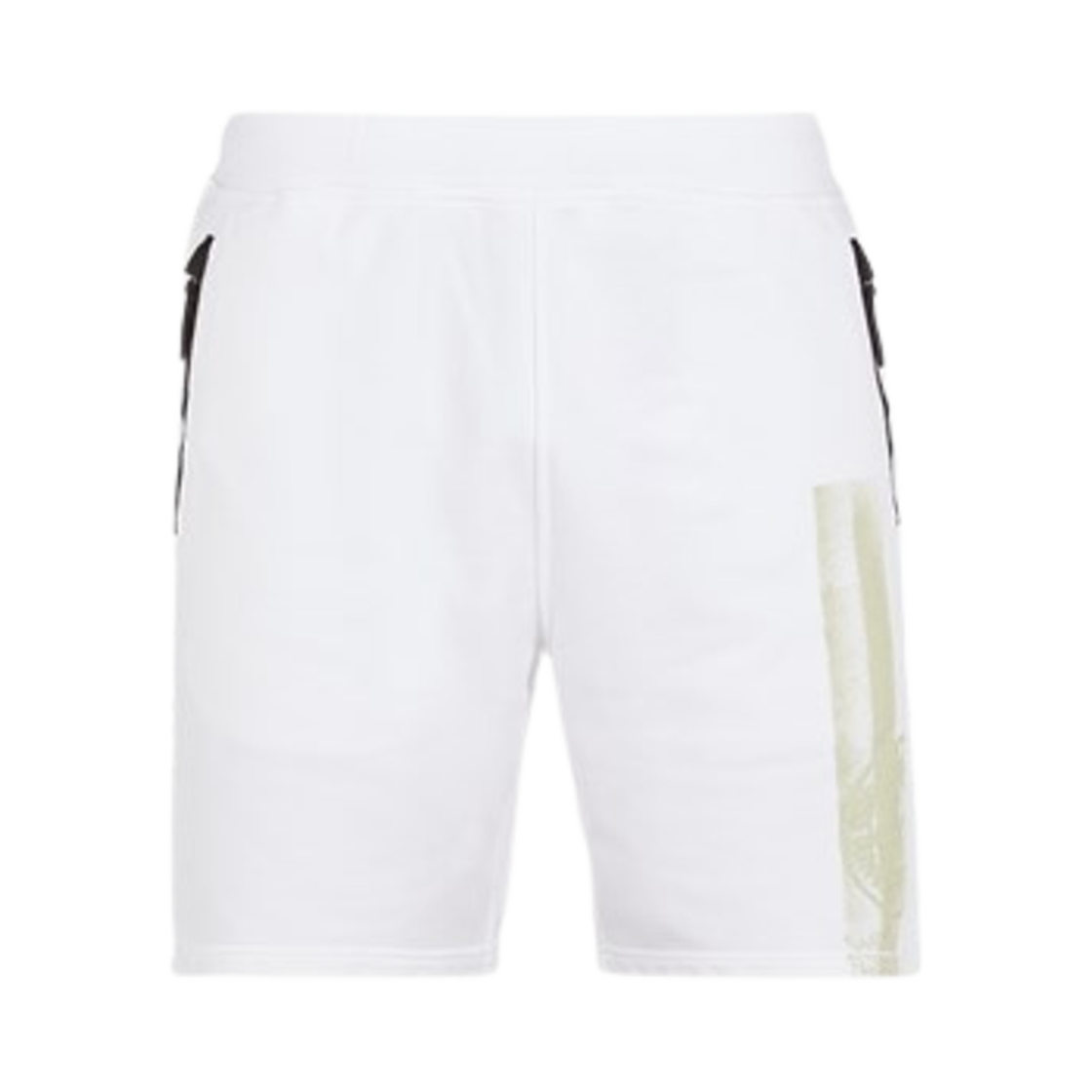 801566865-V0001 Stone Island 66865 Stripes Three Print Loose Fit Bermuda Shorts White - 24SS