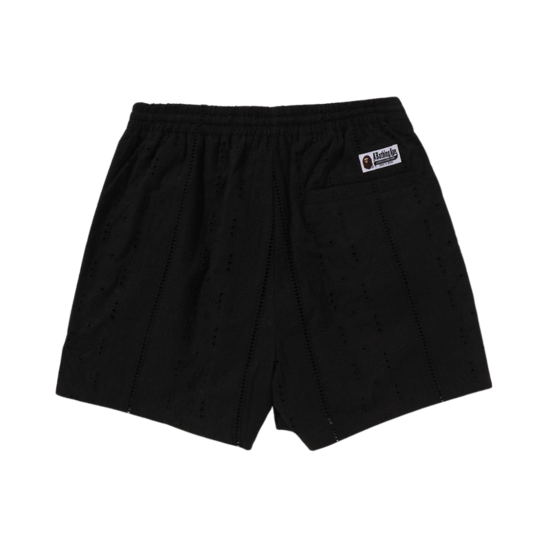 베이프 자수 릴렉스드 핏 쇼츠 블랙(BAPE Embroidery Relaxed Fit Shorts Black) - 2