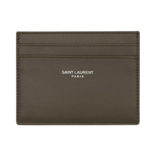 Saint Laurent Paris Card Case In Smooth Leather Light Musk