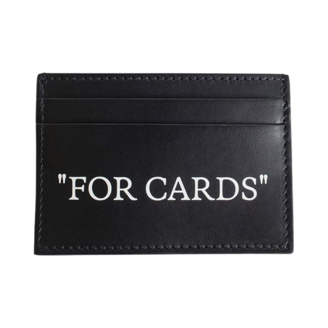 오프화이트 쿼트 부키쉬 레더 카드 홀더 블랙(Off-White Quote Bookish Leather Card Holder Black)