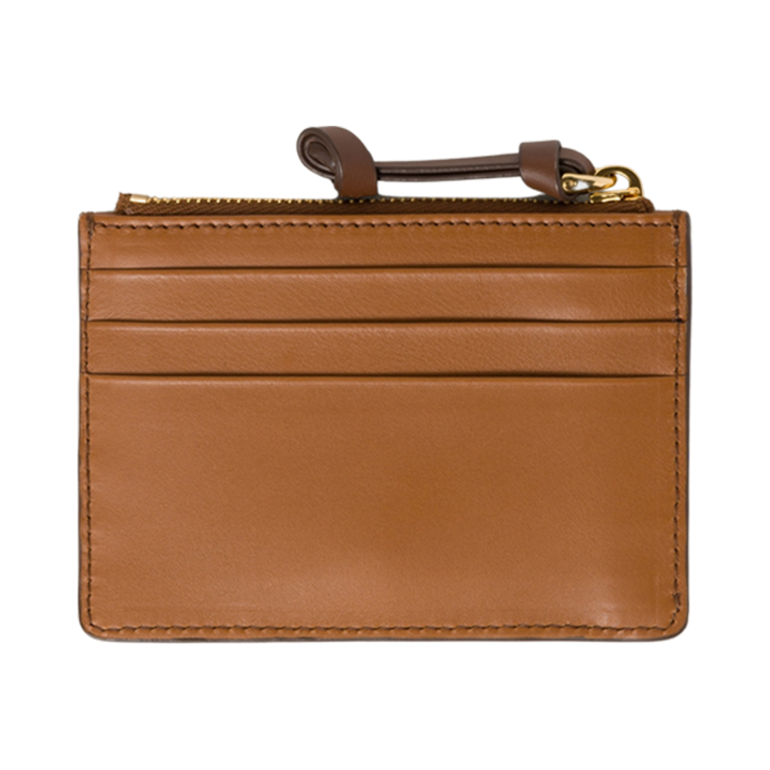 미우 미우 레더 카드 홀더 꼬냑 팔리샌더(Miu Miu Leather Card Holder Cognac Palisander) - 2