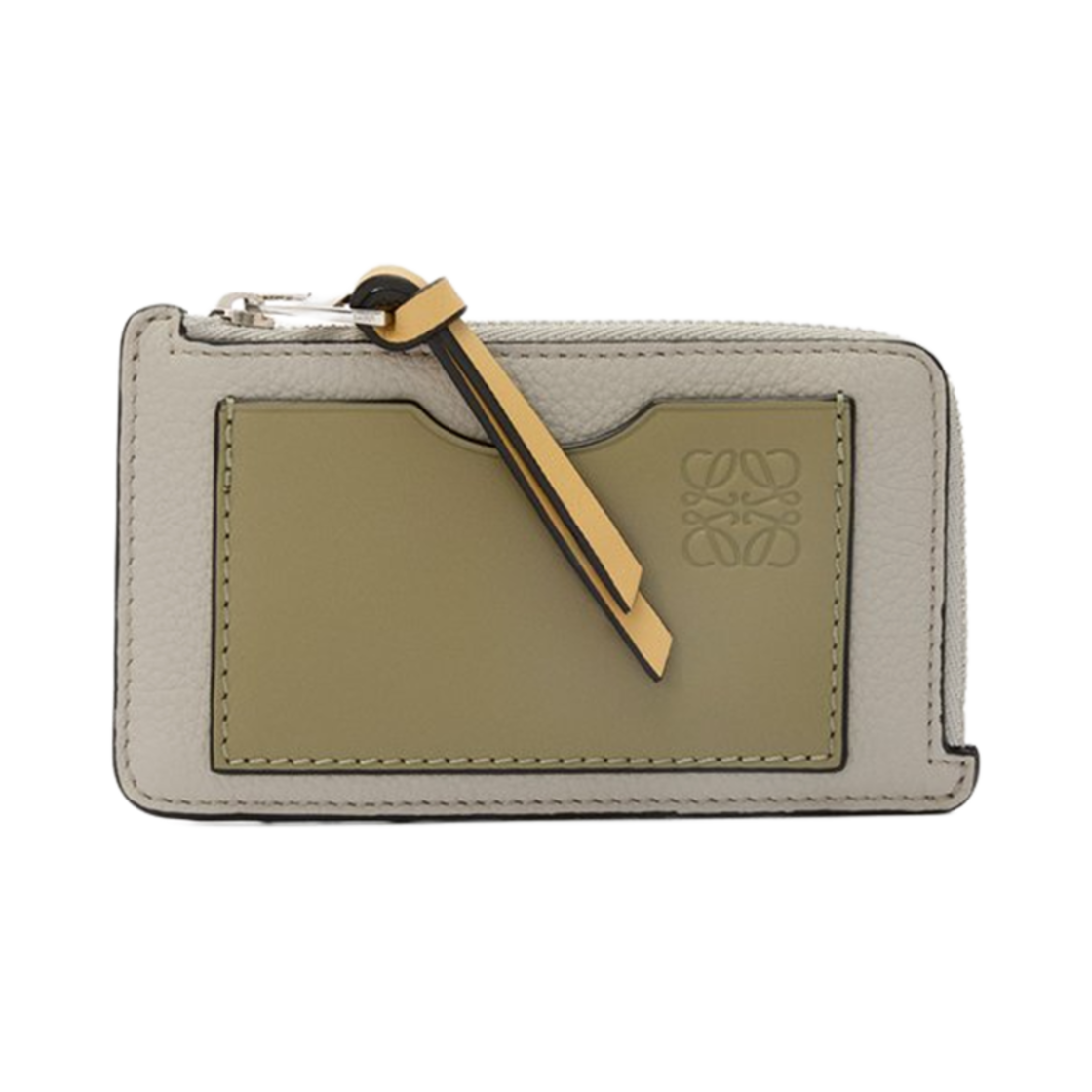 로에베 소프트 그레인 카프스킨 코인 카드 홀더 쉘 그레이 유칼립투스(Loewe Soft Grain Calfskin Coin Card Holder Shell Grey Eucalyptus)