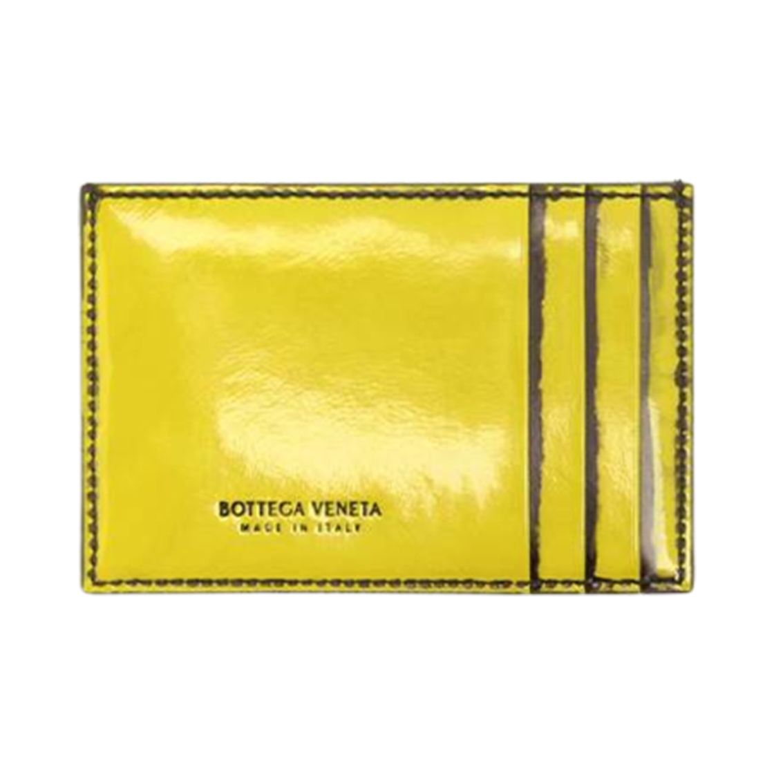 748052V38I23606 Bottega Veneta Cassette Credit Card Case New Chartreuse Black - #2