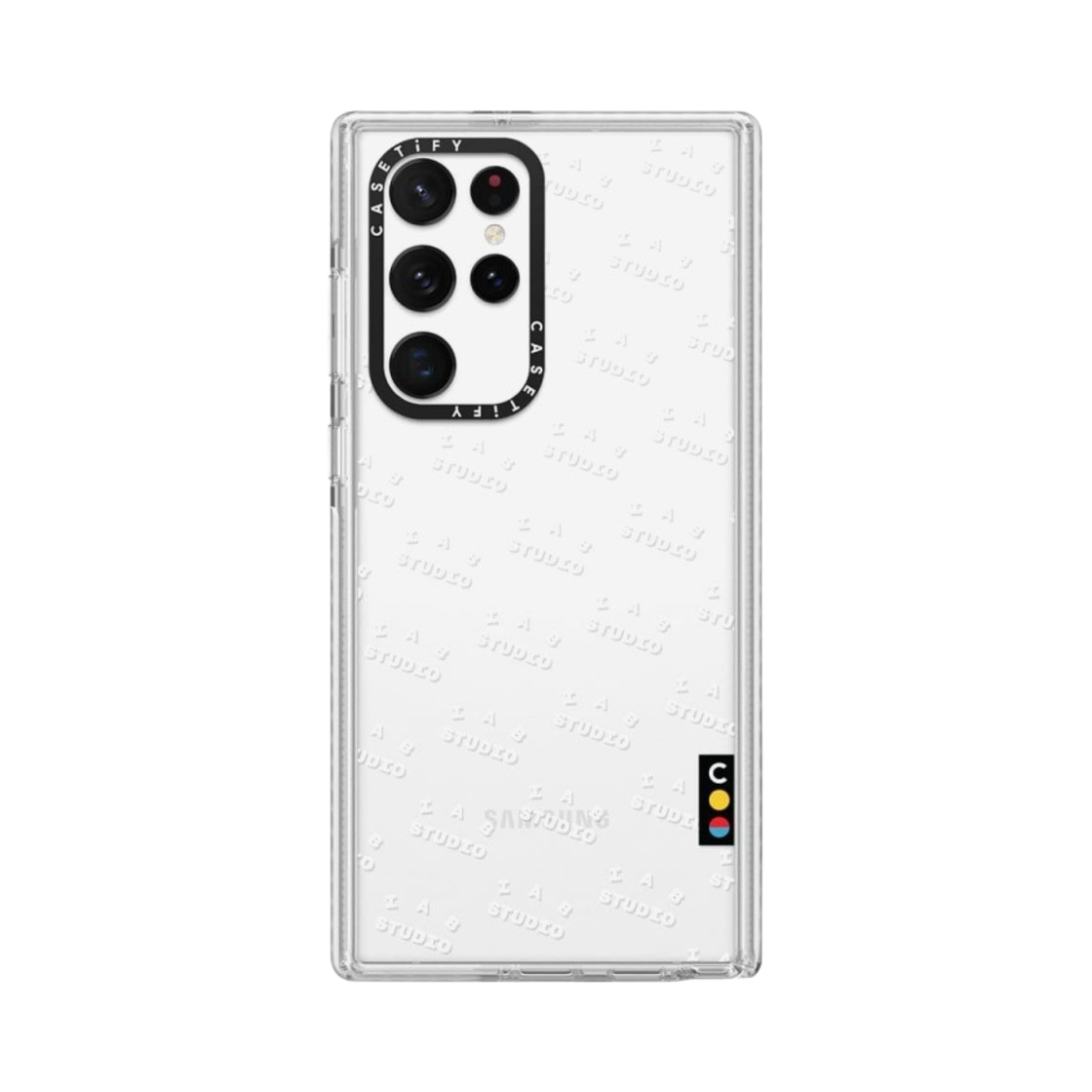 케이스티파이 x 아이앱 스튜디오 갤럭시 화이트 모노그램 로고 케이스 클리어(Casetify x IAB Studio Galaxy White Monogram Logo Case Clear) - 7
