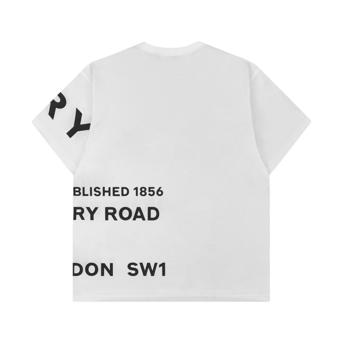 (W) 버버리 호스페리 프린트 코튼 오버사이즈 티셔츠 화이트((W) Burberry Horseferry Print Cotton Oversized T-Shirt White) - 2