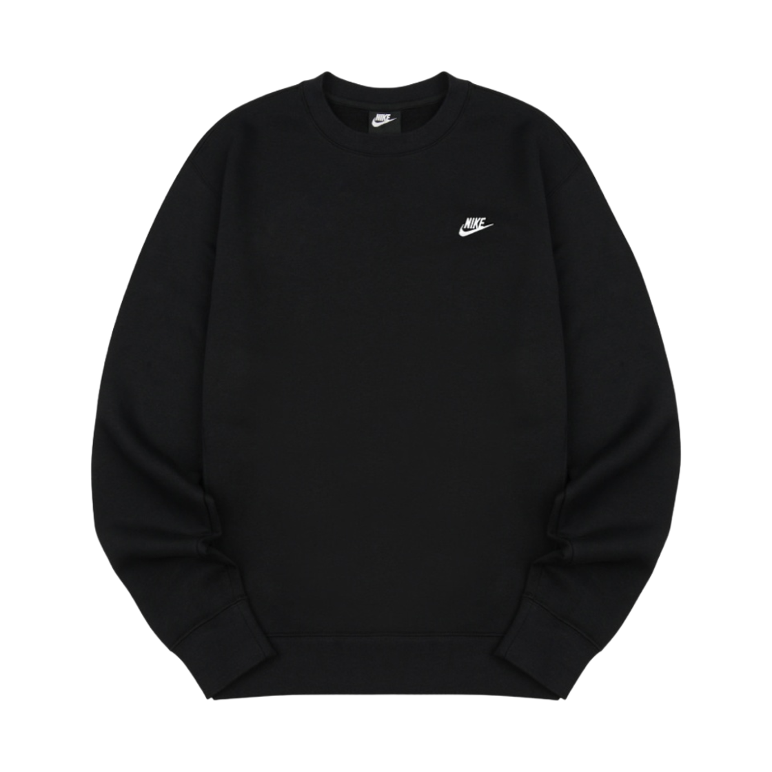BV2667-010 Nike NSW Club French Terry Crew Sweatshirt Black - Asia