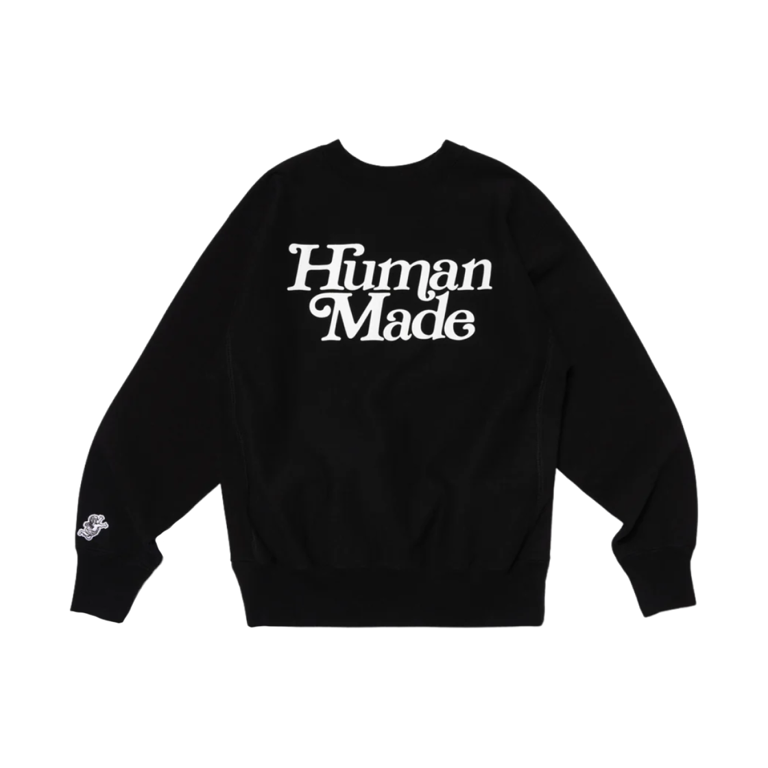 휴먼 메이드 x 베르디 걸스 돈 크라이 크루 넥 스웨트셔츠 블랙(Human Made x Verdy Girls Don't Cry Crew Neck Sweatshirt Black)
