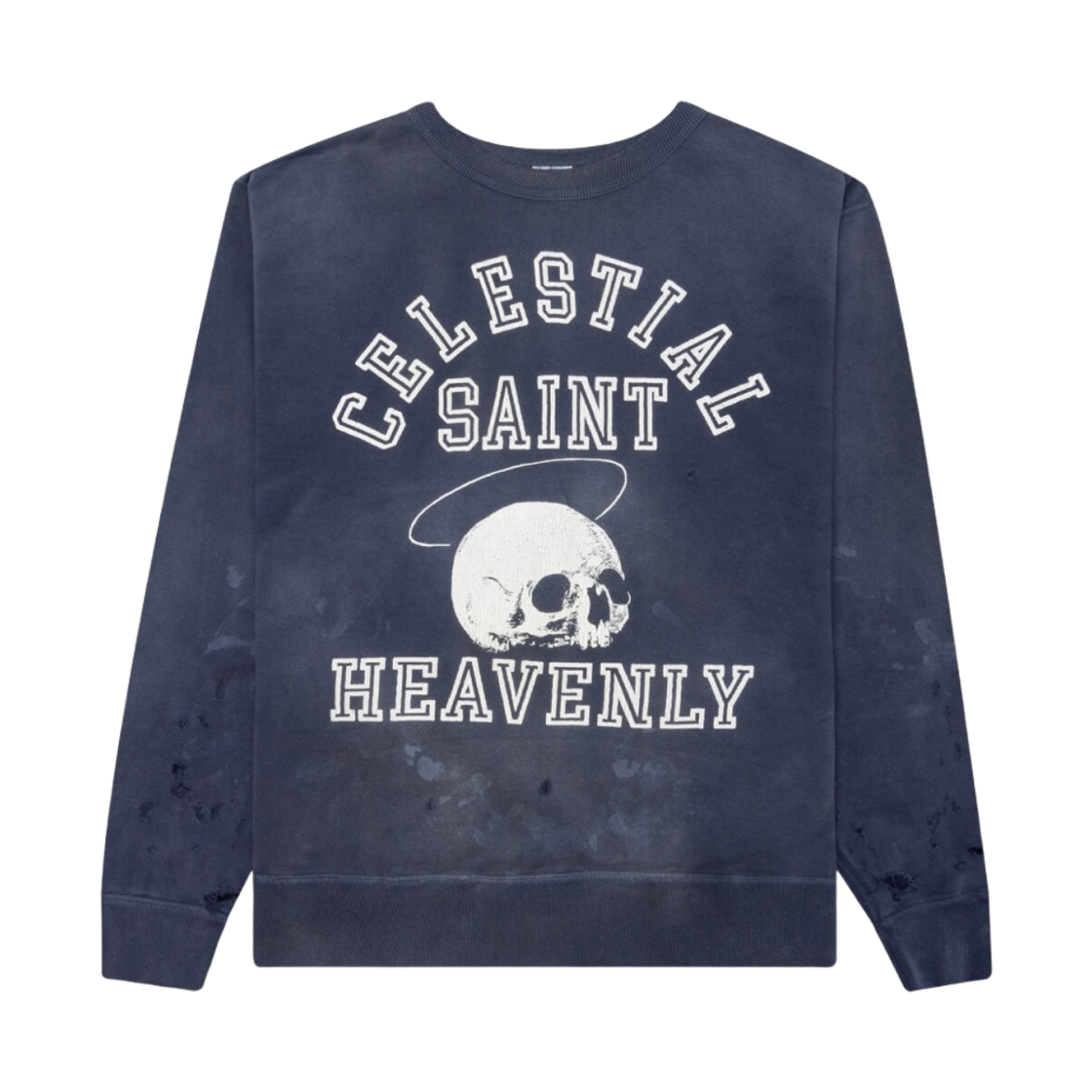 세인트 마이클 스컬 크루넥 스웨트셔츠 네이비 - 21AW(Saint Mxxxxxx Skull Crew Neck Sweatshirt Navy - 21AW) - 1