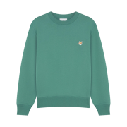 Maison Kitsune Fox Head Patch Regular Sweatshirt Teal Grey