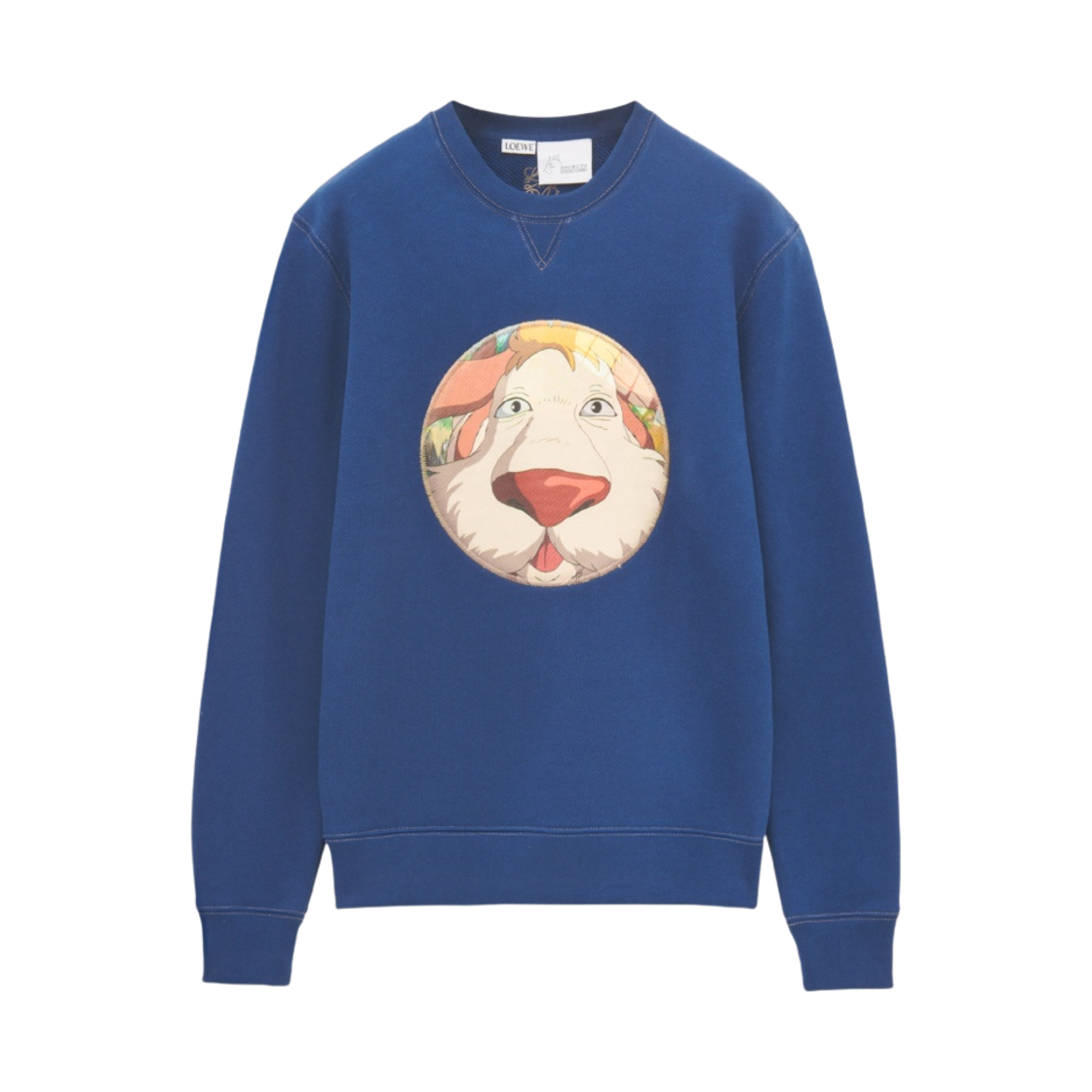 로에베 x 하울의 움직이는 성 힌 코튼 스웨트셔츠 인디고 블루(Loewe x Howl's Moving Castle Heen Sweatshirt in Cotton Indigo Blue) - 1