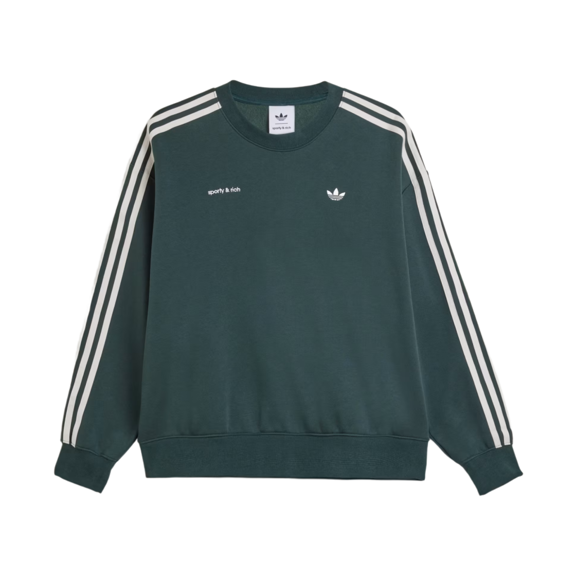 (W) 아디다스 x 스포티 앤 리치 스웨트셔츠 쉐도우 그린 - KR 사이즈((W) Adidas x Sporty & Rich Sweatshirt Shadow Green - KR Sizing) - 1