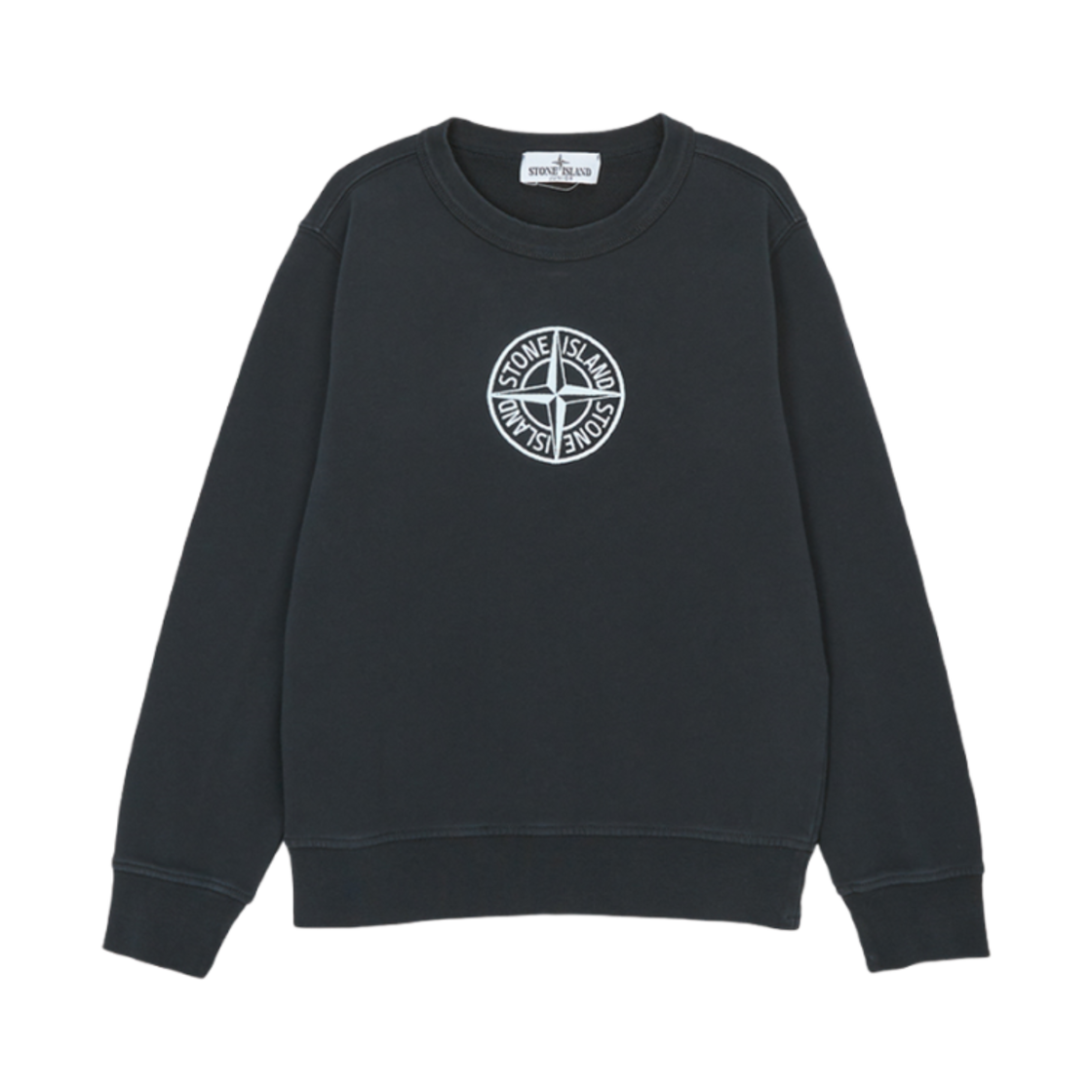 K1S1661000-20S0141-V0020 (Kids) Stone Island 6100020 Embroidery Cotton Fleece Crewnek Sweatshirt Navy Blue - 25SS