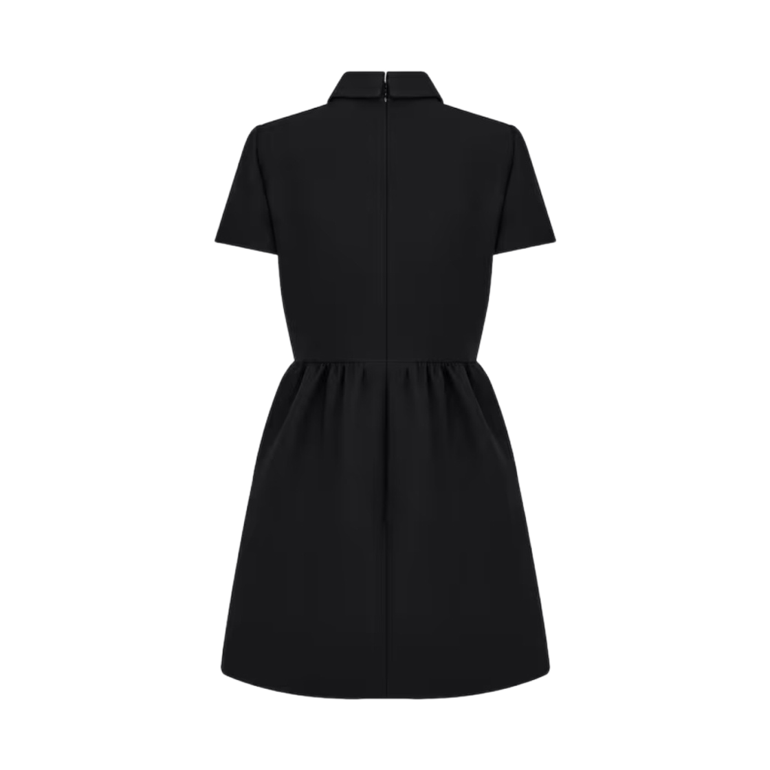 (W) 디올 CD 버튼 피티드 드레스 울 실크 블랙((W) Dior CD Button Fitted Dress Wool Silk Black) - 2