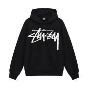 Stussy Big Stock Hoodie Black