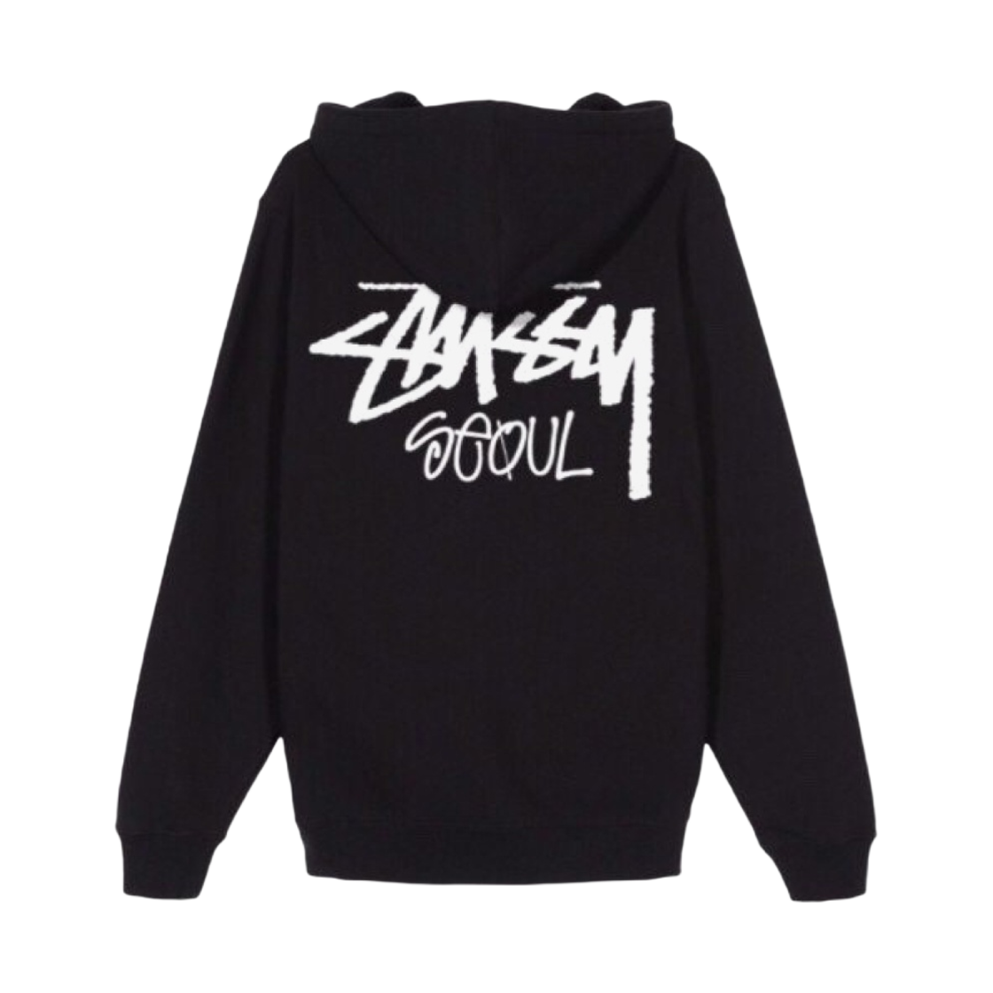 스투시 스탁 서울 후드 블랙 2021(Stussy Stock Seoul Hood Black 2021)