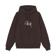 Stussy Basic Embroidered Hoodie Brown