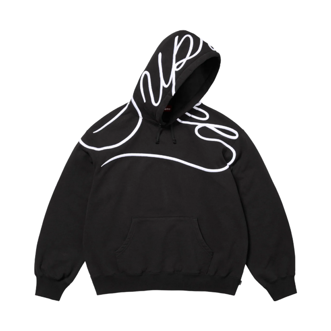 슈프림 숄더 스크립트 후드 스웨트셔츠 블랙 - 25SS(Supreme Shoulder Script Hooded Sweatshirt Black - 25SS) - 2