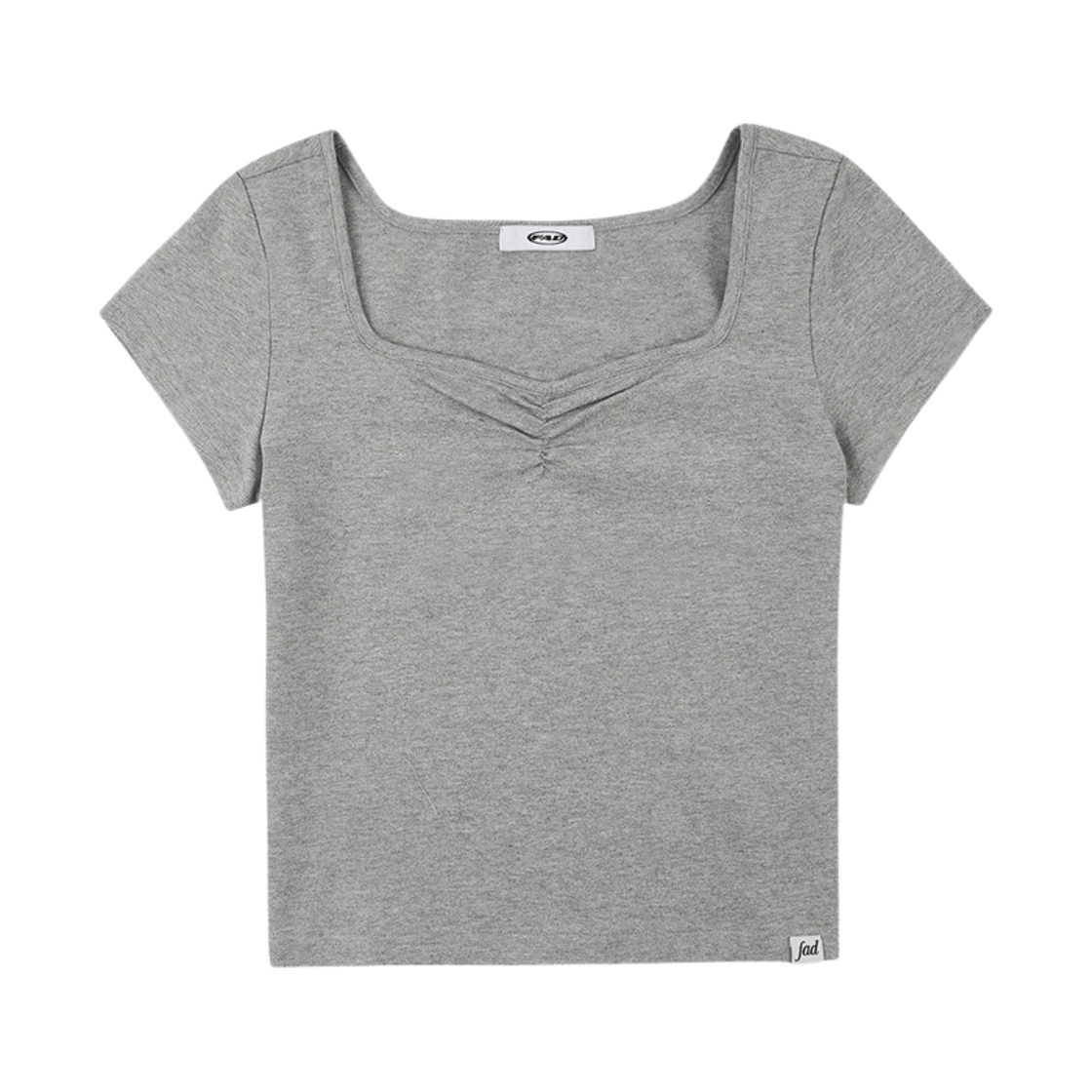 S30555 FAD Squared Neck T-Shirts Melange