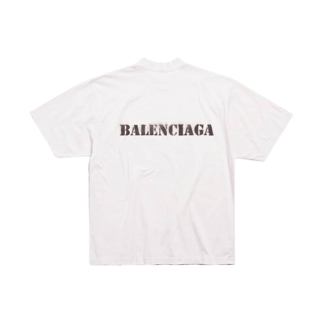 발렌시아가 스텐실 타입 미디움 핏 티셔츠 오프 화이트 블랙(Balenciaga Stencil Type Medium Fit T-Shirt Off White Black) - 2