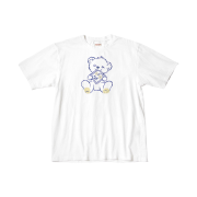Kapital 20 Jersey Crew T-Shirt Peckish Little Bear Pt White