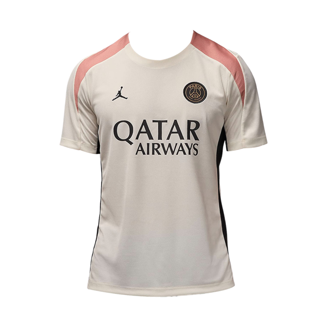 조던 x 파리 생제르맹 드라이핏 스트라이크 써드 사커 니트 숏슬리브 탑 페일 아이보리 러스트 핑크 - US/EU(Jordan x Paris Saint-Germain Dri-Fit Strike Third Soccer Knit Short Sleeve Top Pale Ivory Rust Pink - US/EU)