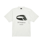 Balenciaga 360 Sunglasses T-Shirt Medium Fit Dirty White