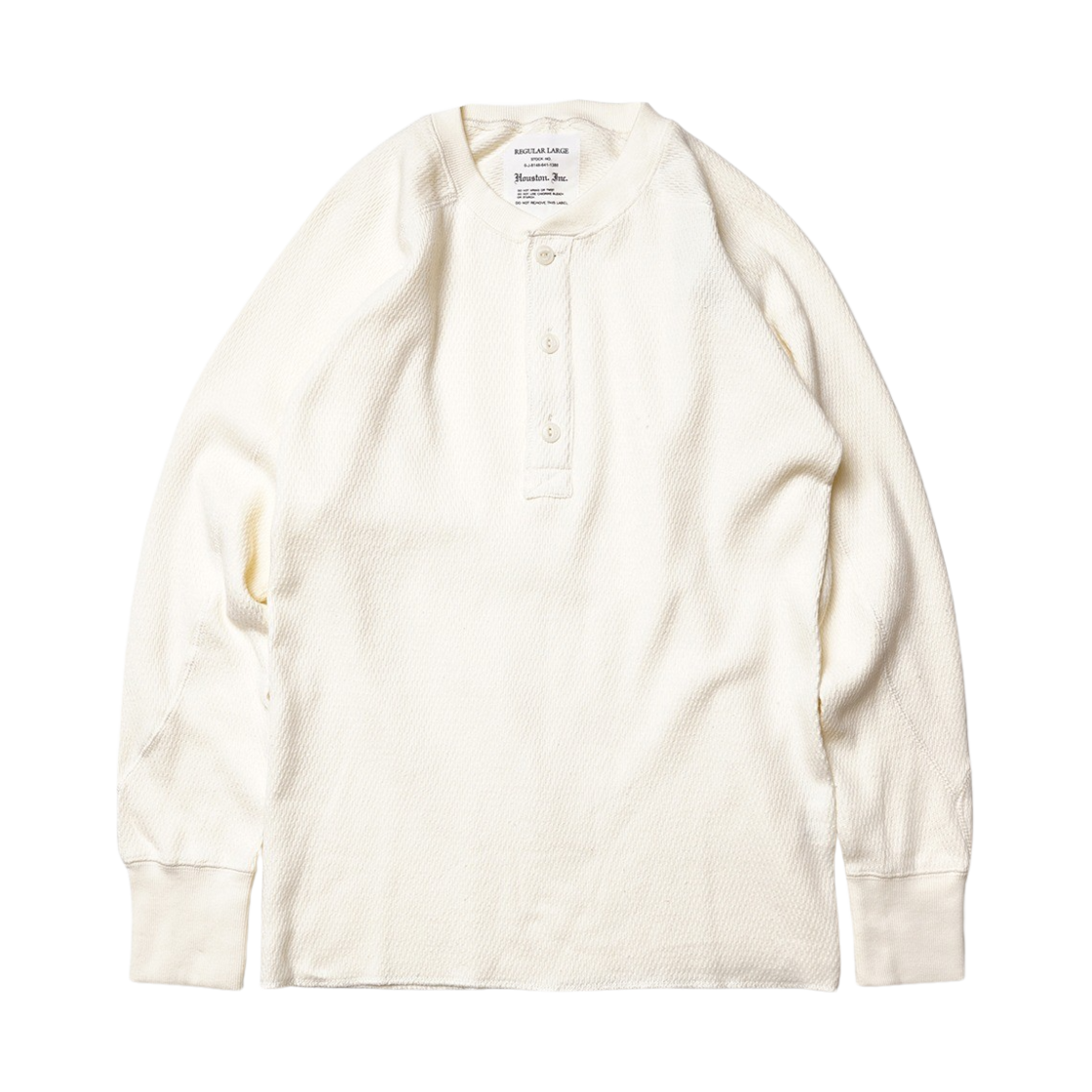 휴스턴 재팬 헤비 써멀 헨리 넥 티 오프 화이트 20972WH