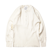 Houston Japan Heavy Thermal Henry Neck Tee Off White 20972WH