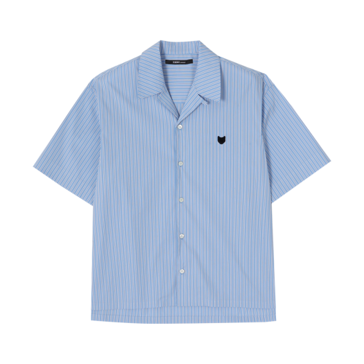 SH3SH881BL Songzio Zzero Mono Panther Open Collar Half Shirt Clue