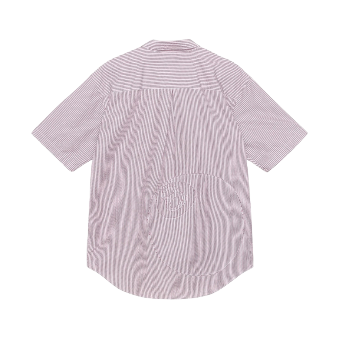 스투시 박시 숏슬리브 8볼 스트라이프 셔츠 버건디(Stussy Boxy SS 8 Ball Stripe Shirt Burgundy)