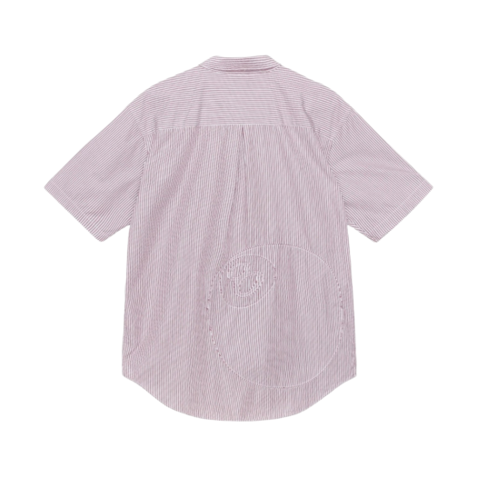 Stussy Boxy SS 8 Ball Stripe Shirt Burgundy
