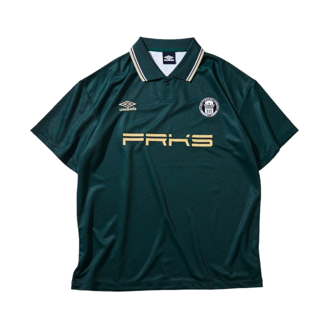 엄브로 x 프릭스 스토어 사커 게임 트리플 로고 하프 슬리브 셔츠 그린(Umbro x Freak’s Store Soccer Game Triple Logo Half Sleeve Shirt Green)