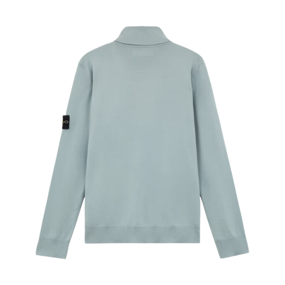 스톤 아일랜드 525C4 라이트 퓨어 RWS 울 터틀넥 스웨터 위드 립드 디테일 그린 그레이 - 24FW(Stone Island 525C4 Light Pure RWS Wool Turtleneck Sweater with Ribbed Details Green Grey - 24FW) - 2