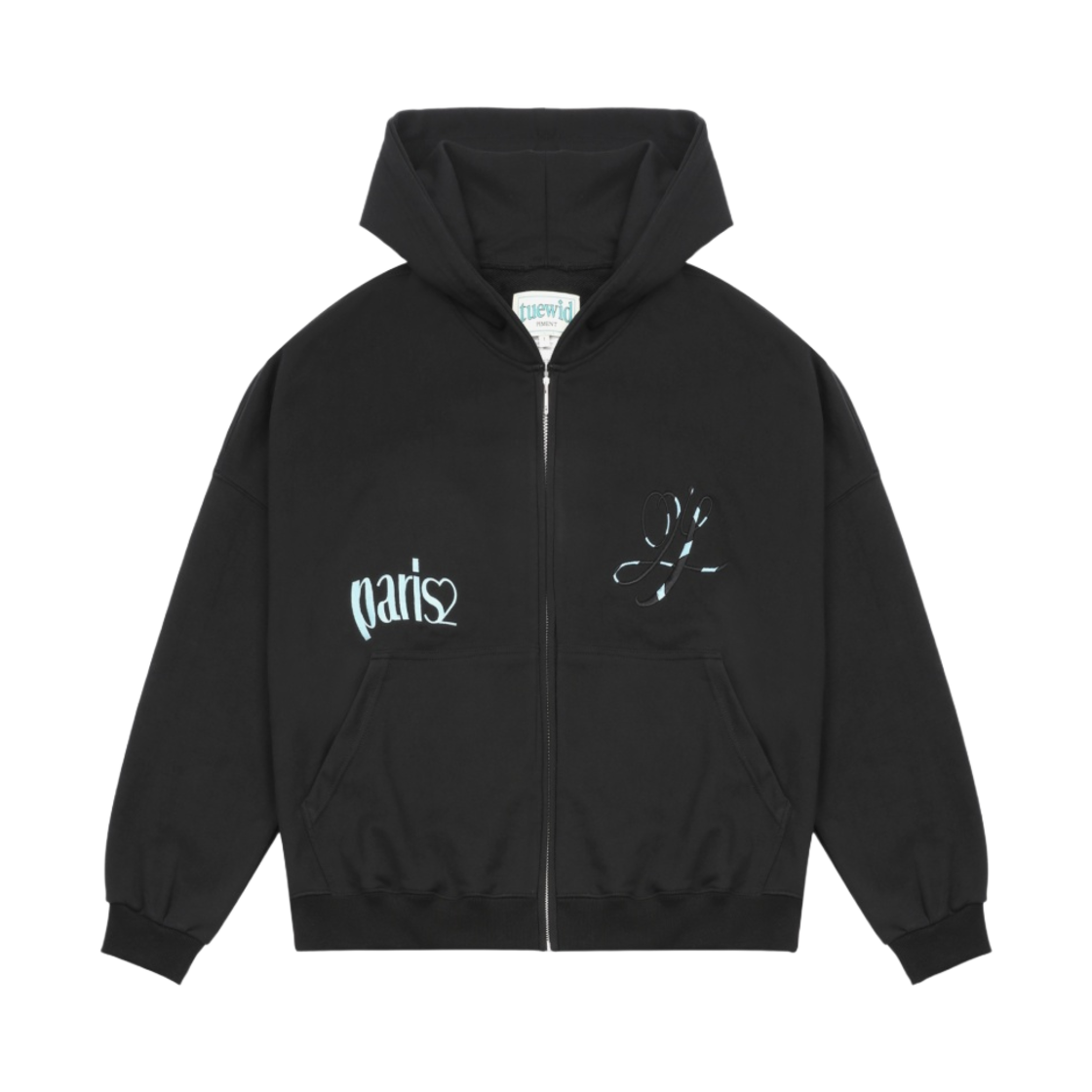 트위드 데이 셋업 파리 풀 집업 블랙(Tuewid Day Set Up Paris Full Zip Up Black)