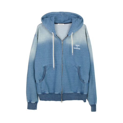 BB25JU001ID Broken Beat Indigo Zip-Up Hoodie