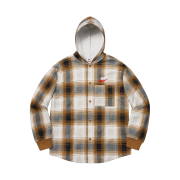 Supreme x Nike Plaid Hooded Sweatshirt Mustard - 18FW