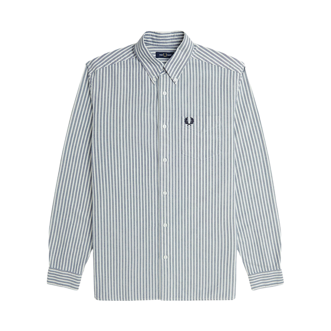 AFPM2516574-X86 Fred Perry Long Sleeve Stripe Oxford Shirt Tennis Blue