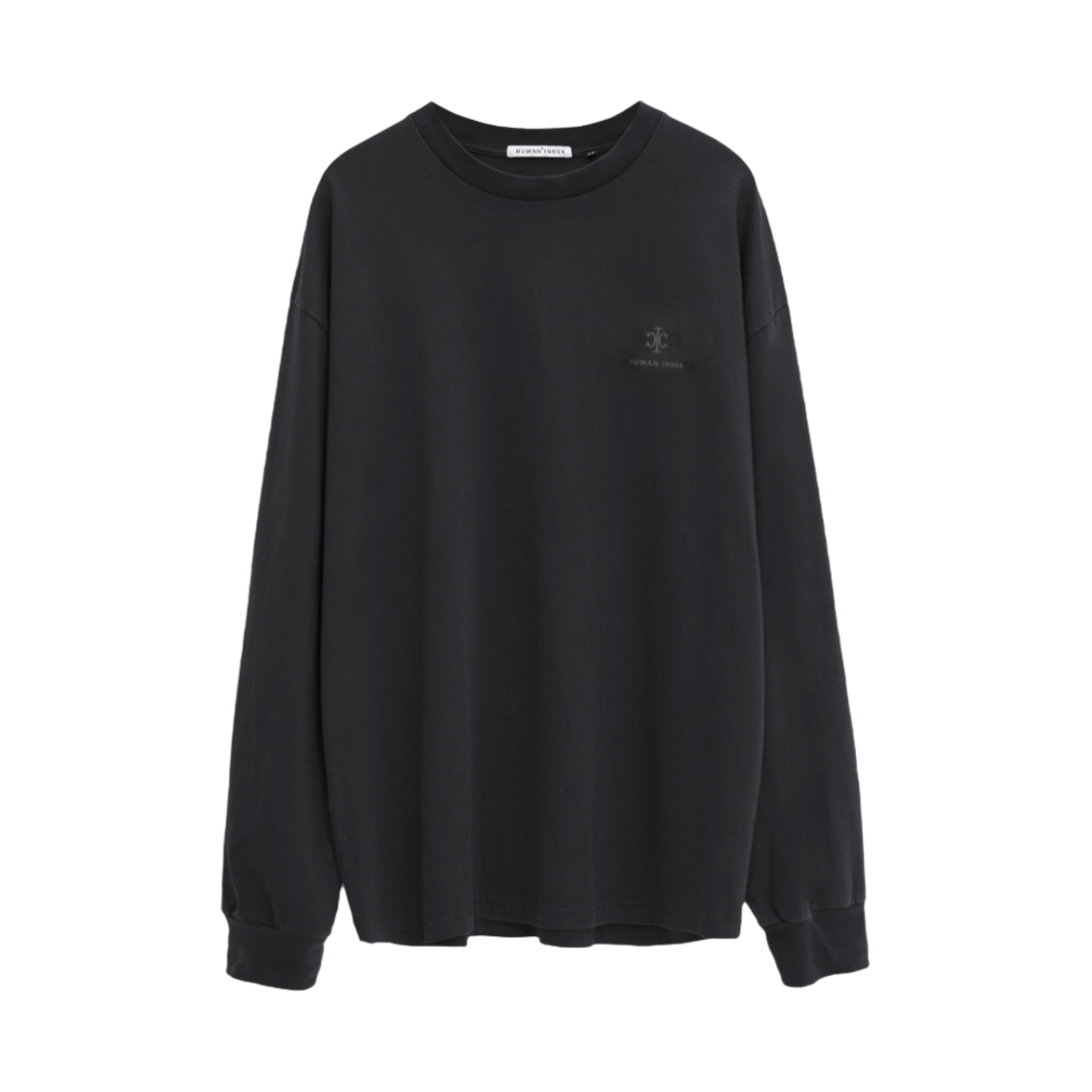 폴리테루 휴먼인덱스 휴먼 롱슬리브 워시드 블랙