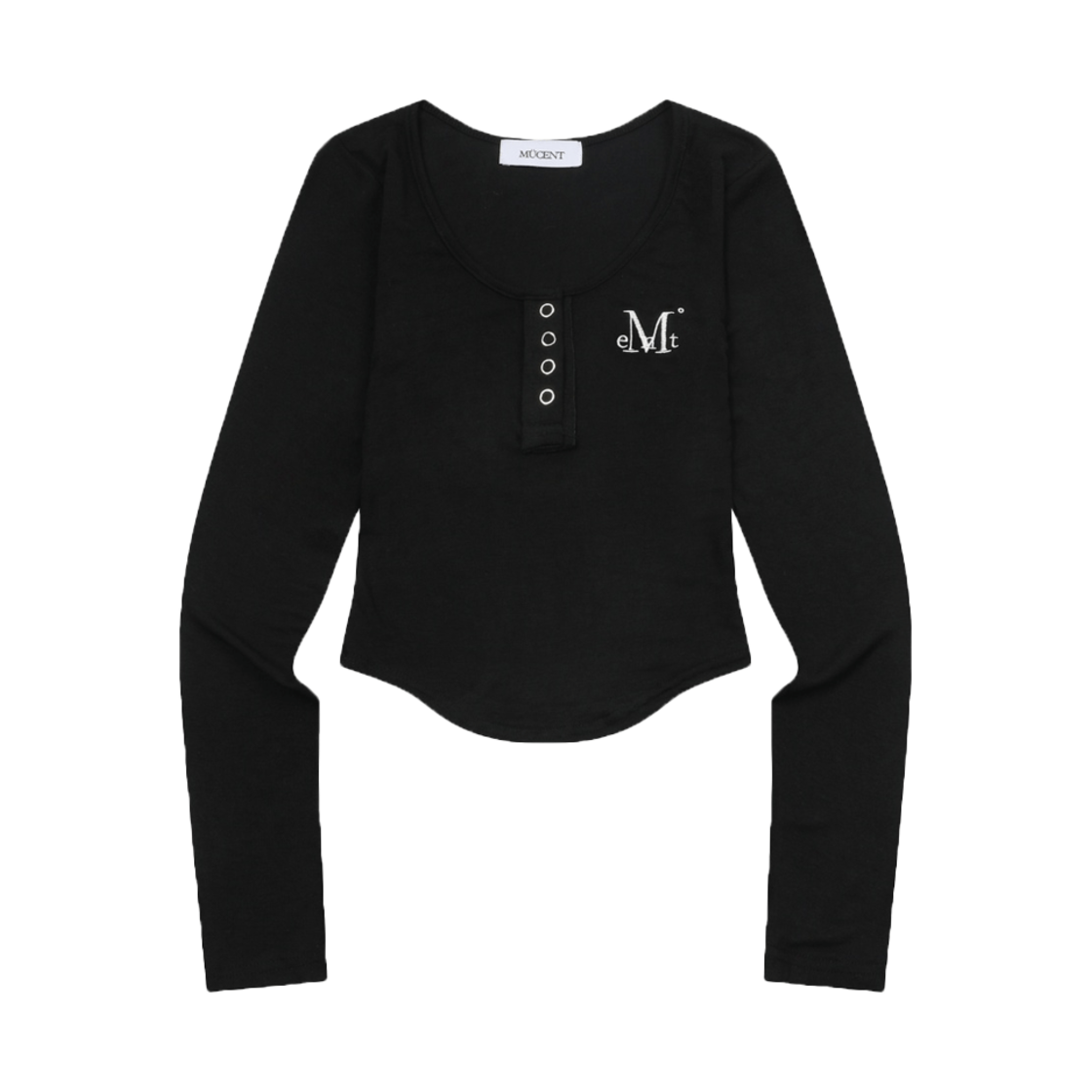 무센트 하링 시그니처 로고 스냅 버튼 유넥 굴림티 블랙