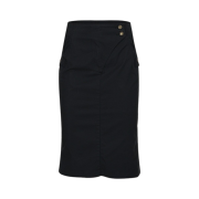 Cost per Kilo Side Slit Midi Skirt Black