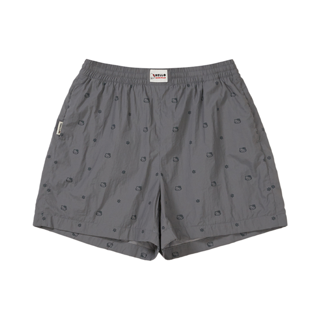 (W) 스노우피크 x 헬로 키티 숏 팬츠 차콜((W) Snow Peak x Hello Kitty Short Pants Charcoal)