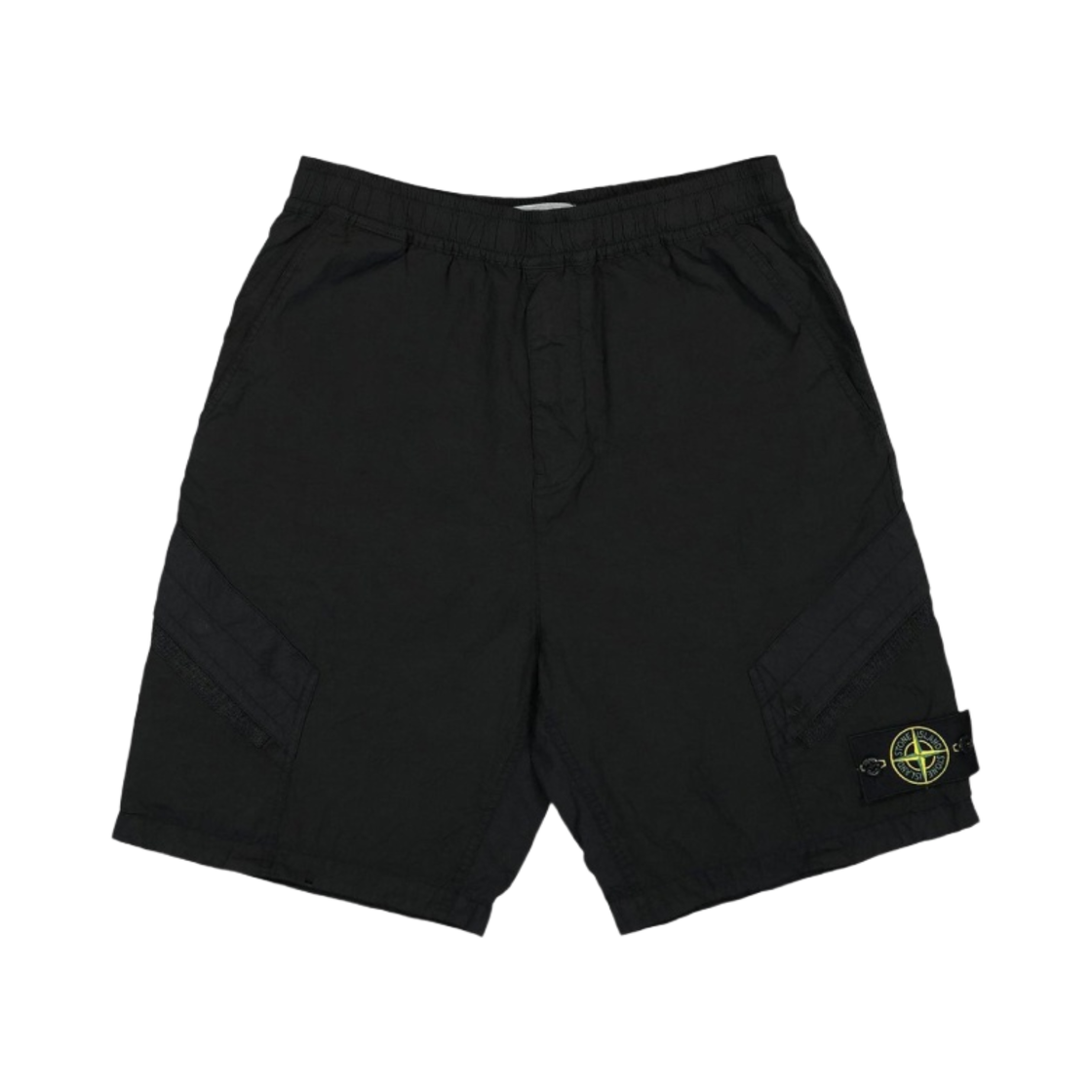 스톤 아일랜드 L1719 나일론 메탈 에코닐 재생 나일론 컴포트 핏 버뮤다 쇼츠 블랙 - 24SS(Stone Island L1719 Nylon Metal in Econyl Regenerated Nylon Comfort Fit Bermuda Shorts Black - 24SS)