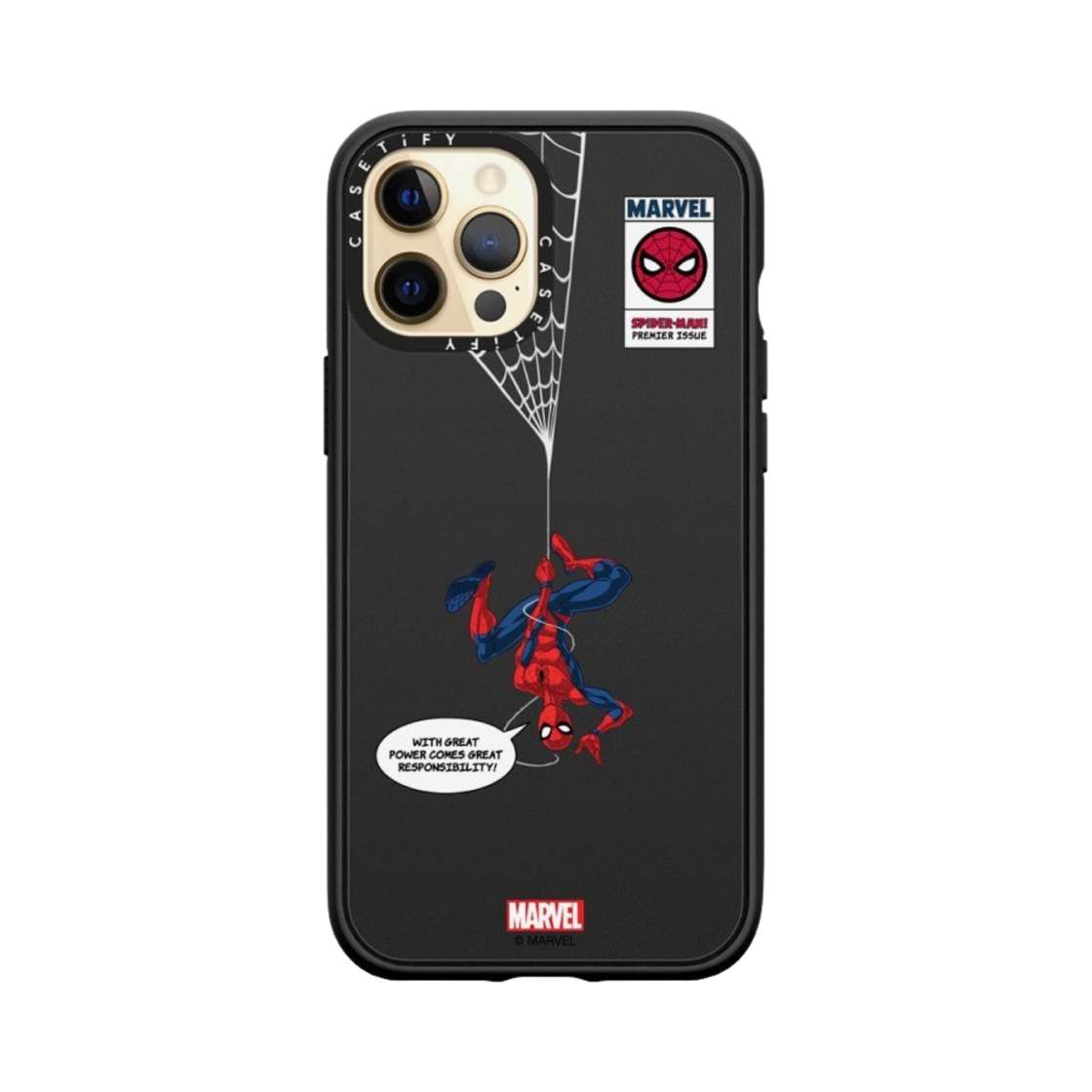 케이스티파이 x 마블 아이폰 스파이더맨 행잉 임팩트 케이스 매트 블랙(Casetify x Marvel iPhone Spider-Man Hanging Impact Case Matte Black) - 3