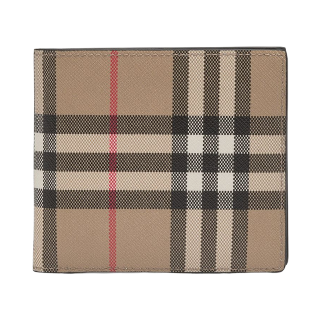 8049598 Burberry Vintage Check Coin Bifold Wallet Archive Beige