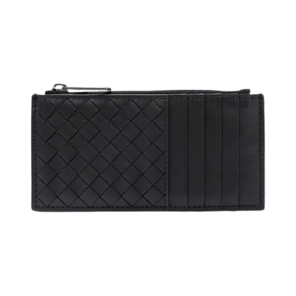 보테가 베네타 지퍼 카드 케이스 블랙(Bottega Veneta Zipped Card Case Black)