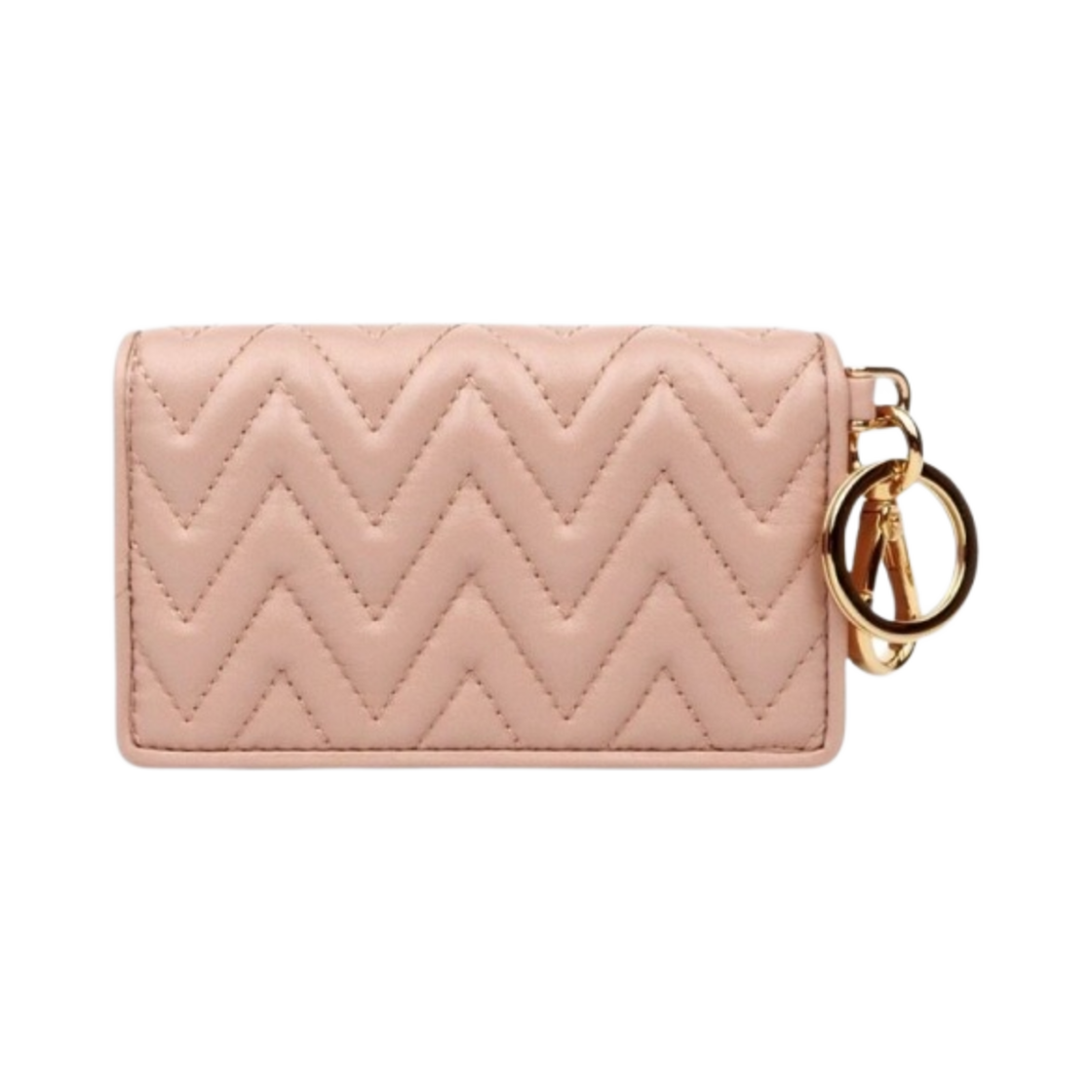 미우 미우 나파 퀼팅 키링 카드 홀더 오키드 핑크(Miu Miu Nappa Quilting Keyring Card Holder Orchid Pink) - 3